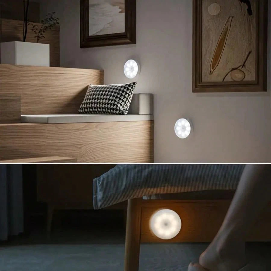 Round Motion Sensor LED Night Light, Smart Sensor Lamp