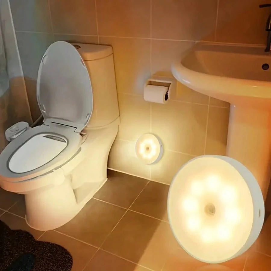 Round Motion Sensor LED Night Light, Smart Sensor Lamp