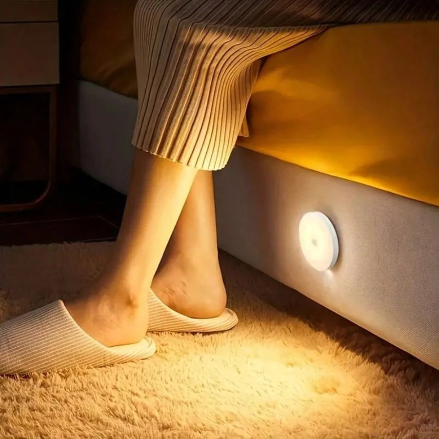 Round Motion Sensor LED Night Light, Smart Sensor Lamp