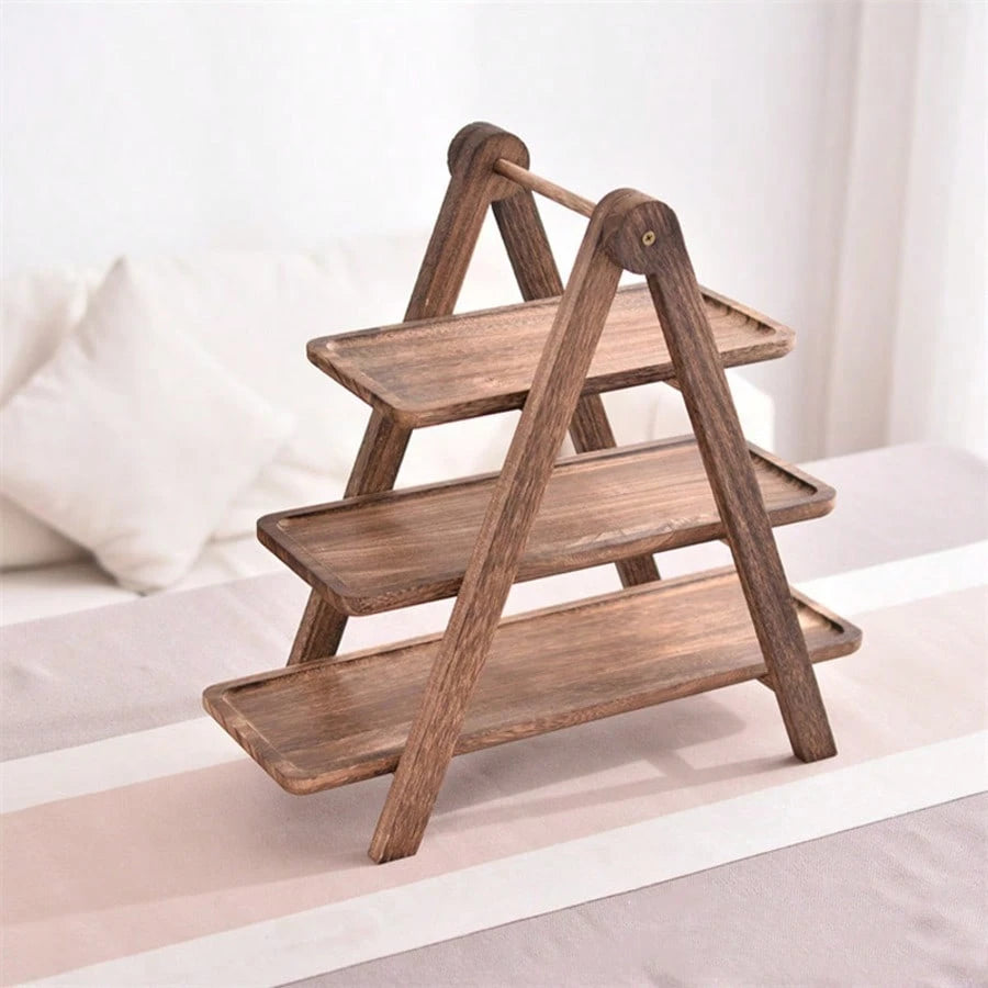 3-Tier Wooden Tray, Made Of Rosewood