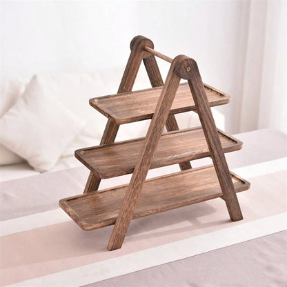3-Tier Wooden Tray, Made Of Rosewood