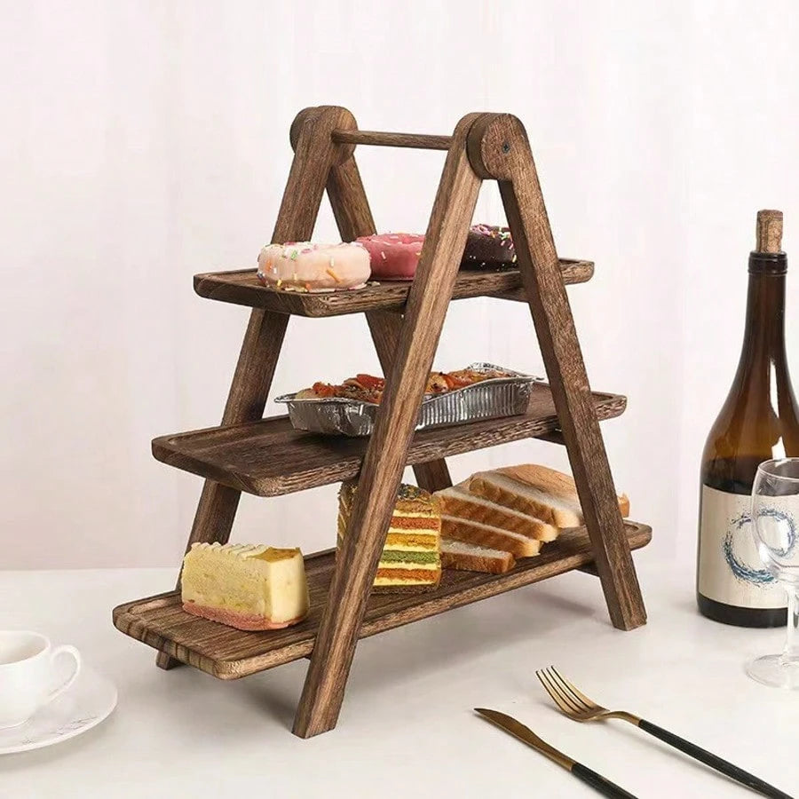 3-Tier Wooden Tray, Made Of Rosewood