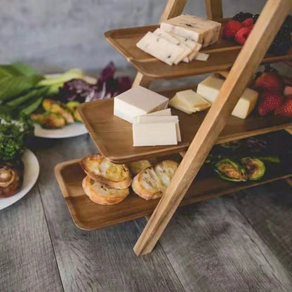 3-Tier Wooden Tray, Made Of Rosewood