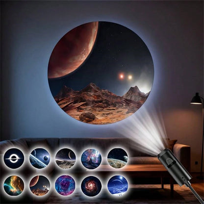USB LED Starry Sky Projector. 360° Rotating Starry Sky Pattern.