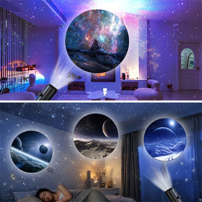 USB LED Starry Sky Projector. 360° Rotating Starry Sky Pattern.
