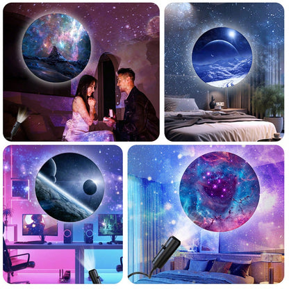USB LED Starry Sky Projector. 360° Rotating Starry Sky Pattern.