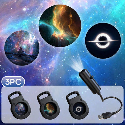 USB LED Starry Sky Projector. 360° Rotating Starry Sky Pattern.