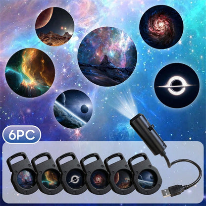 USB LED Starry Sky Projector. 360° Rotating Starry Sky Pattern.