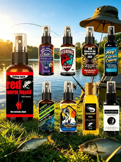 🎣 Concentrated Fish Attractant Liquid – 🐟Fast-Acting Red Worm Formula