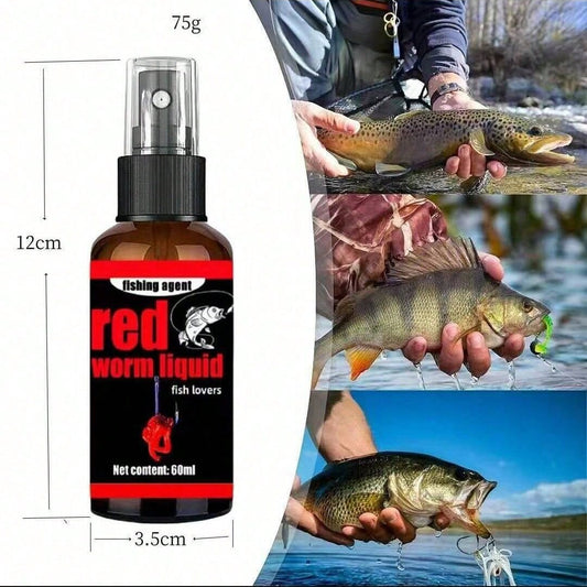🎣 Concentrated Fish Attractant Liquid – 🐟Fast-Acting Red Worm Formula