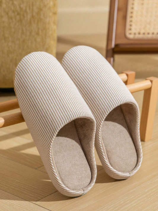 Men's Pure Cotton Slippers - Winter Non-slip and Quiet Cotton and Linen Slippers