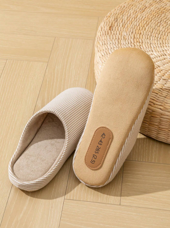 Men's Pure Cotton Slippers - Winter Non-slip and Quiet Cotton and Linen Slippers