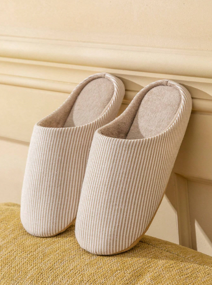 Men's Pure Cotton Slippers - Winter Non-slip and Quiet Cotton and Linen Slippers