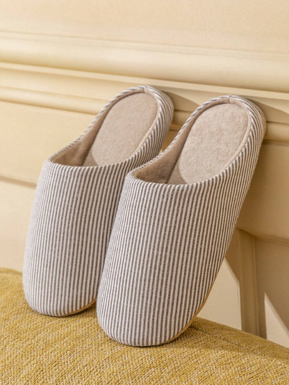Men's Pure Cotton Slippers - Winter Non-slip and Quiet Cotton and Linen Slippers