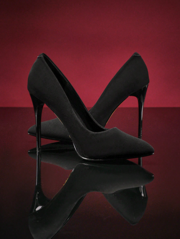 Women Point Toe Stiletto Heeled Man-Made Patent Material Pumps