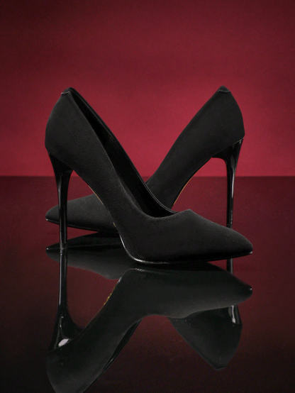 Women Point Toe Stiletto Heeled Man-Made Patent Material Pumps