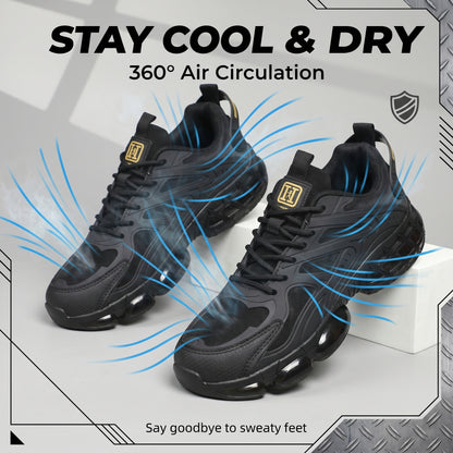 Men's Sneakers, Lightweight Breathable Anti-Smash Work Shoes