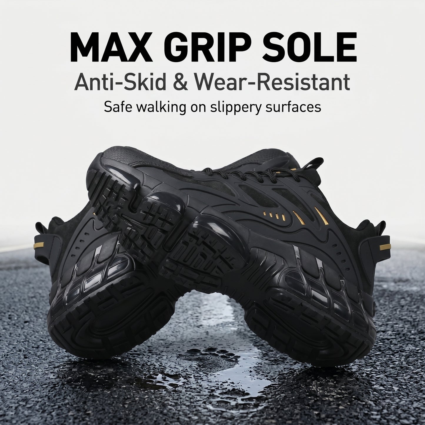 Men's Sneakers, Lightweight Breathable Anti-Smash Work Shoes