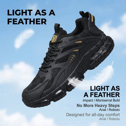 Men's Sneakers, Lightweight Breathable Anti-Smash Work Shoes