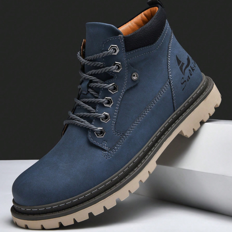 Classic Designer Handmade Men's Boots – Waterproof, Arch Support, Pressure Relief, Spacious Toe Box Outdoor Shoes